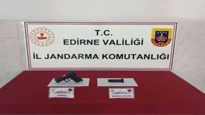 Enez’de kaçakçılık operasyonunda silah ele geçirildi