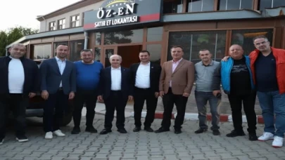 Hasan Akgün, Yenimuhacır Başkanı Kıral’ın misafiri oldu