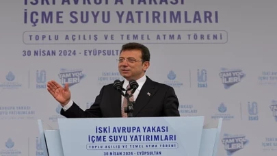 İBB Başkanı Ekrem İmamoğlu, Avrupa yakasındaki ilçelerin içme suyuyla ilgili sorunlarını çözen ve çözecek olan İSKİ yatırımlarının açılışlarını yapıp, temellerini attı
