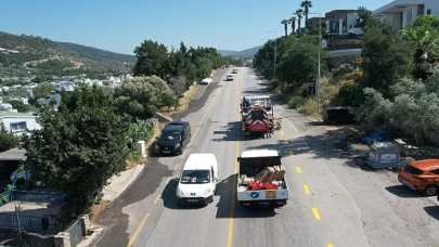 Muğla Büyükşehir Bodrum’un Yollarını Güvenli Hale Getiriyor