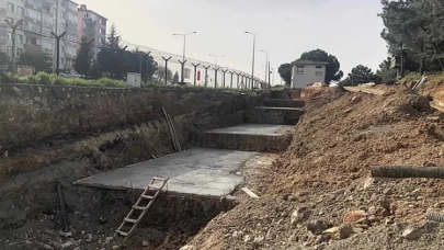 Sezai Karakoç yaya üstgeçidinin yapımına başlandı