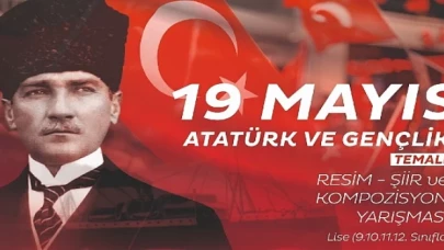 19 Mayıs Atatürk’ü Anma, Gençlik ve Spor Bayramı’ temalı ödüllü resim, şiir ve kompozisyon yarışması düzenleyecek