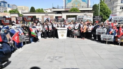 AK Kayserili kadınlar Gazze için toplandı