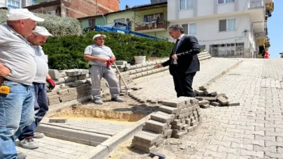 Bursa Gemlik’te ulaşıma merdiven kolaylığı