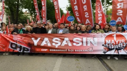 Bursa Osmangazi’de coşkulu 1 Mayıs yürüyüşü