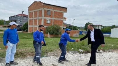 Büyükyoncalı’da iki noktada yol çalışması başladı