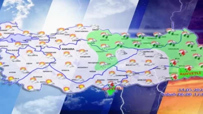 Doğuda kuvvetli yağışlar var.. Hava sıcaklıkları normale dönüyor