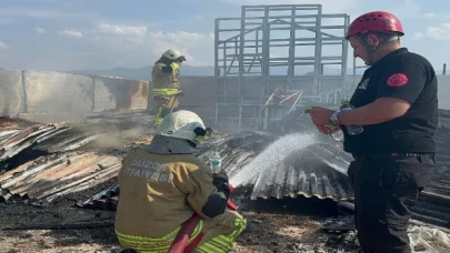 Düzce’de lastik deposunda yangın paniği