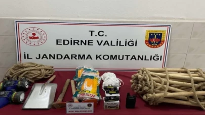 Enez’de kaçak kazıya 6 gözaltı!