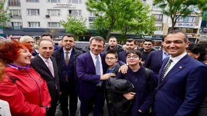 İBB Başkanı Ekrem İmamoğlu, Şişli’nin çiçeği burnunda Belediye Başkanı Emrah Şahan’a tebrik ziyaretinde bulundu