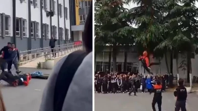 İstanbul'da okulda tatbikat yapan AFAD görevlisi, yüksekten zemine düştü