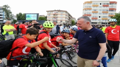 Kocaeli’de pedallar ‘Barış’ için çevrildi