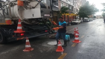 Manisa’da yağış sonrasında MASKİ’den anında müdahale