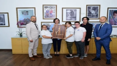 “Özel” çocuklardan Başkan Kınay’a ziyaret