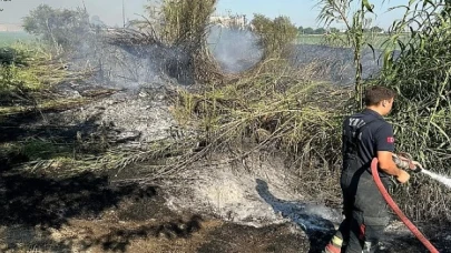 Aydın Büyükşehir Belediyesi İtfaiye Daire Başkanlığı ekipleri hızlı bir şekilde müdahale ederek kontrol altına aldı