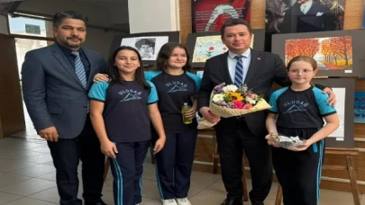 Başkan Aydın, öğrenciler ile birlikte okul boyadı