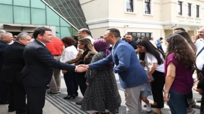 Başkan Erkan Aydın personel ile bayramlaştı