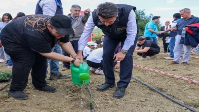 Bilecik Bozüyük’te fideler ilk can suyu Vali Aygöl’den