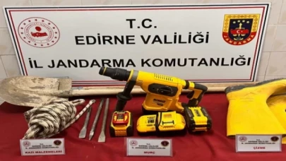 Edirne Enez’de kaçak kazı yapan şahıs yakalandı!