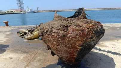 Enez limanında tarihi amfora çıktı!