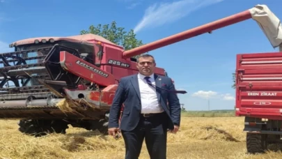 Keşan’ın ilk arpa hasadı yapıldı