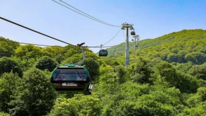 Kocaeli’de karnesini alan teleferiğe koştu