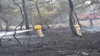 Manisa İtfaiyesi’nin yangın mücadelesi sürüyor