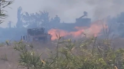 Mersin Erdemli’de çıkan yangın korkuttu