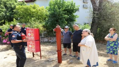 Muğla İtfaiyesi’nden Şövalye’ye eğitim