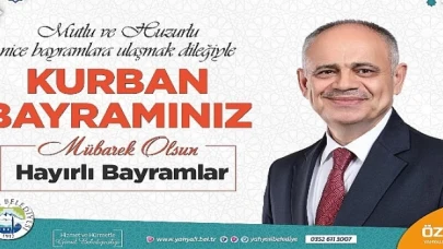 Yahyalı Belediye Başkanı Esat Öztürk, Kurban Bayramı münasebetiyle kutlama mesajı yayınladı