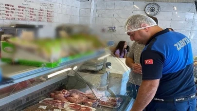 Zabıta ekiplerinden kasaplarda denetim