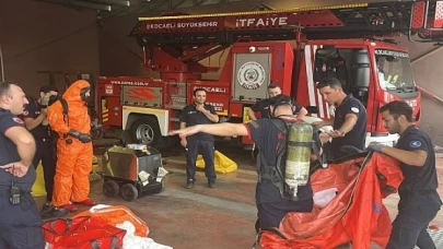 Büyükşehir İtfaiyesinde hizmet içi eğitimler