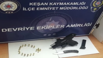 Edirne Keşan’da silahla yaralama olayının zanlısı tutuklandı