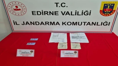 Edirne’de sahte belgelerle 3 kişi yakalandı
