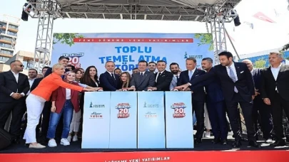 Ekrem İmamoğlu, Sancaktepe Belediye Başkanı Alper Yeğin ile birlikte ilçede gerçekleştirilen 20 yeni projenin toplu temel atma törenine katıldı