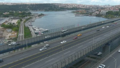Haliç Köprüsü metrobüs yolu yenilendi