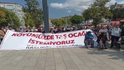 Karlıköy-Yeşilköy taş ocağına karşı köy halkı seferber