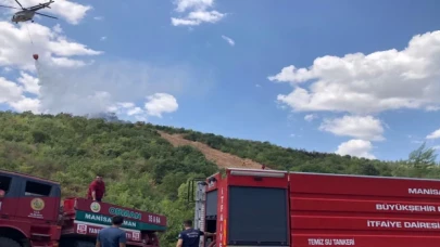 Manisa’da ormanlık alanda çıkan yangın söndürüldü 