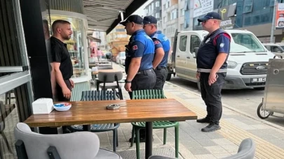 Saray Belediyesi Kaldırım işgali yapan esnaf uyarıldı