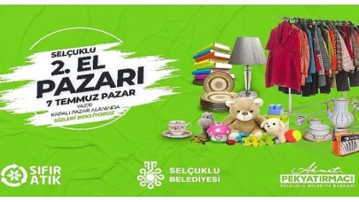 Selçuklu Belediyesi tarafından Yazır Kapalı Pazar alanına her ayın ilk pazar günü kurulan Selçuklu İkinci El Pazarı 7 Temmuz Pazar Günü kurulacak