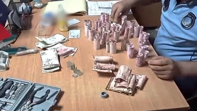Sivas Belediyesi Zabıta Müdürlüğü ekipleri tarafından yakalanan bir dilencinin koltuk değneğinin içinden 7 bin liranın üzerinde para çıktı