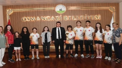 Türkiye ikincisi sporculardan Başkan Aydın’a ziyaret