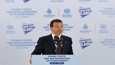 Ekrem İmamoğlu, İstanbul İtfaiyesi’ni dışa bağımlı olmaktan kurtaracak 'Temiz Hava Solunum Cihazı Test ve Bakım Merkezi’ açılışında konuştu