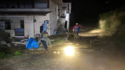 Rize’de heyelan riskinden dolayı 16 konuta tedbiren tahliye