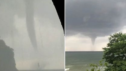 Bartın'da denizde hortum oluştu