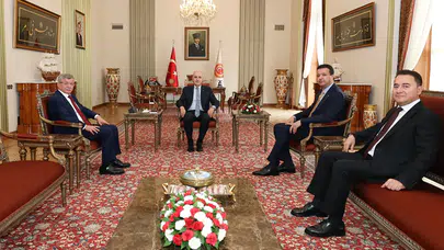 Meclis Başkanı Kurtulmuş, Saadet Partisi, DEVA Partisi, Gelecek Partisi genel başkanlarını kabul etti