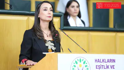 DEM Parti Eş Genel Başkanı Tülay Hatimoğulları ilk grup toplantısında terör örgütü ele başı Abdullah Öcalan için 'umut hakkının uygulanması' talebini yineledi