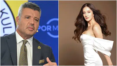 Fenerbahçe Başkanı Sadettin Saran ve oyuncu Nafia Tanrıverdi’den samimi poz