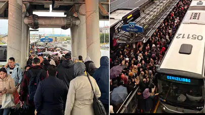 Avcılar’da meydana gelen metrobüs arızası hayatı felç etti
