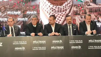 TÜGVA’nın Gazze yürüyüşü toplantısına Serdal Adalı ve Dursun Özbek katıldı, Sadettin Saran yer almadı